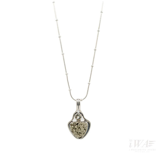 Pyrite Pendant with Green Amethyst