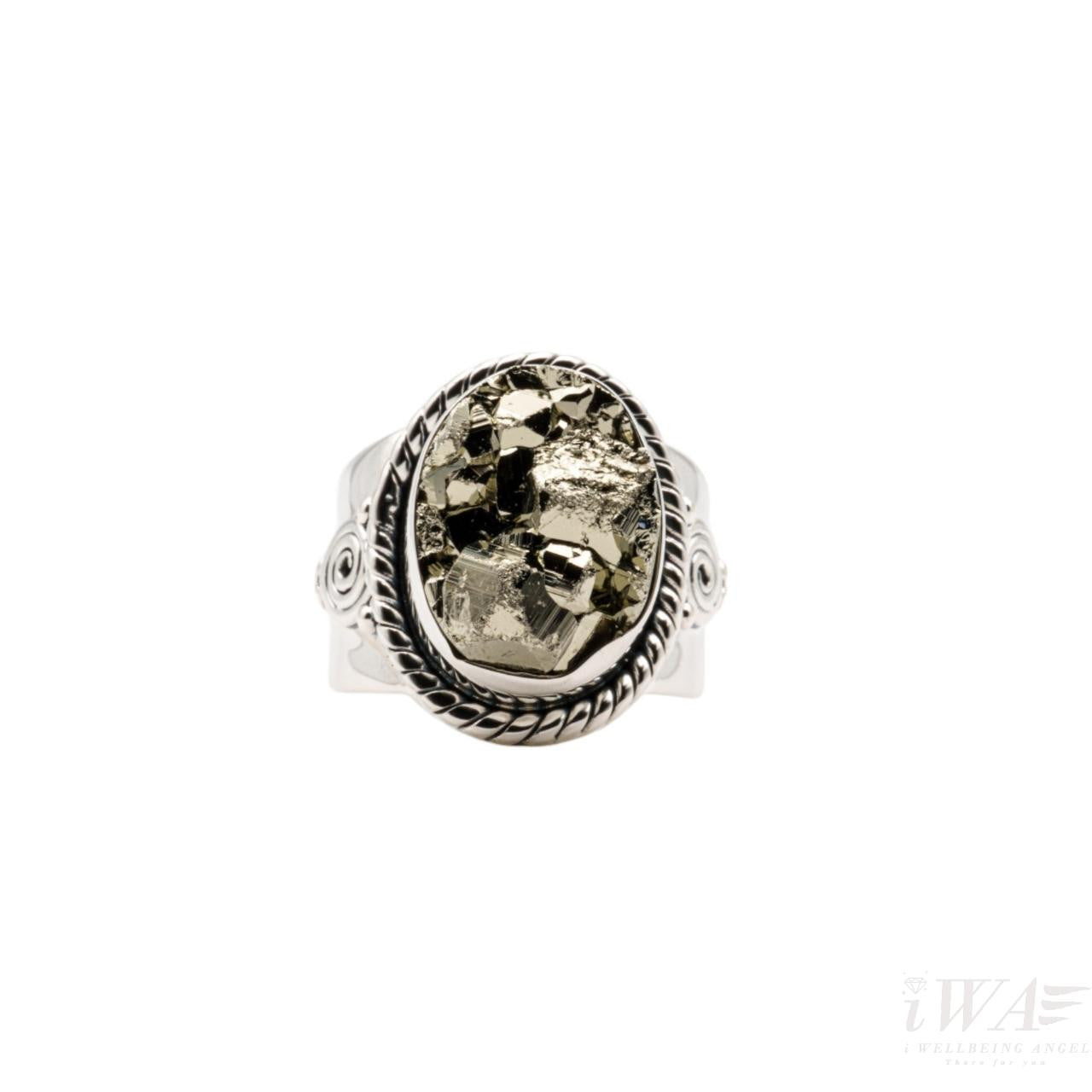 iWAs Pyrite Ring Ubertas design front view