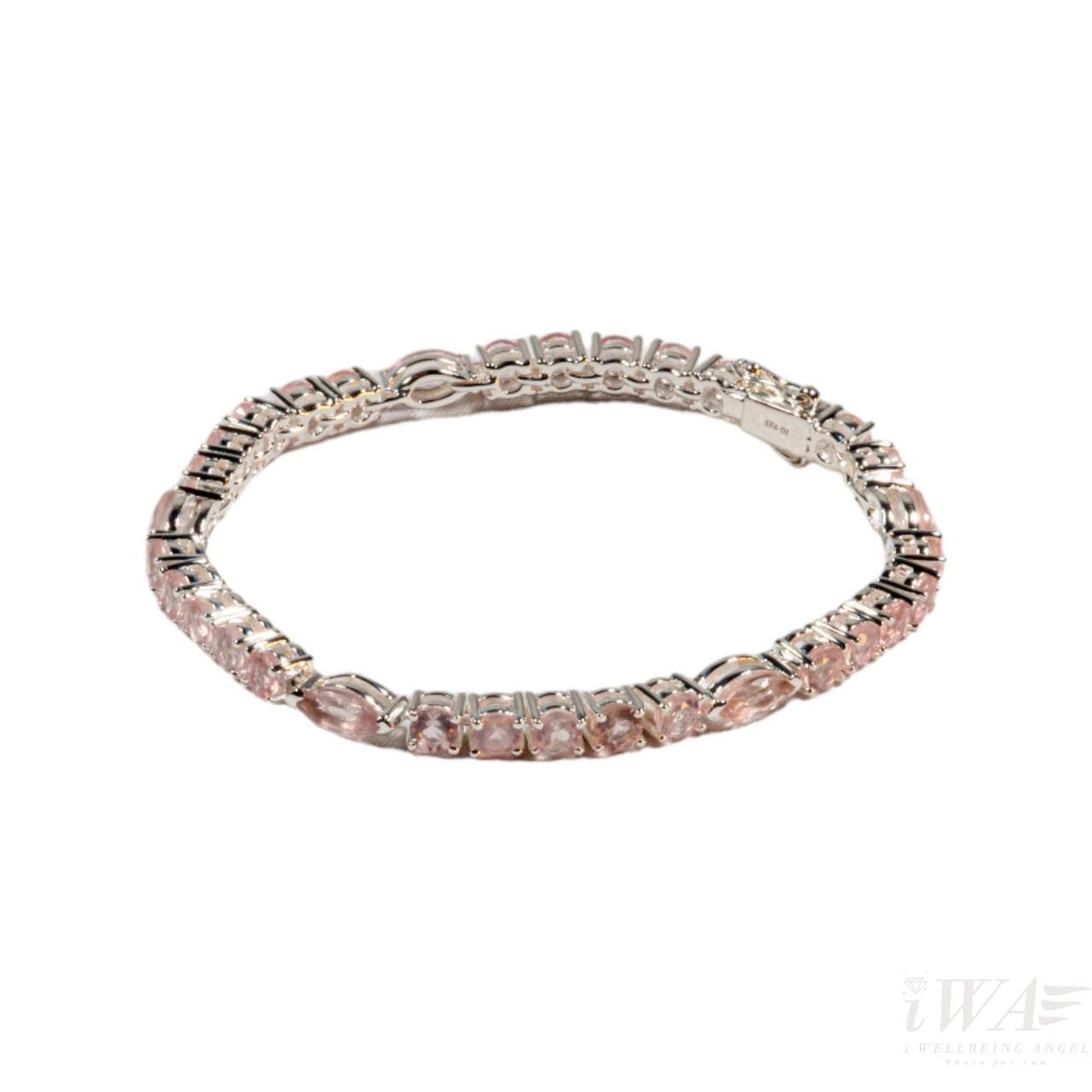 Rose Quartz Tennis gemstone bracelet