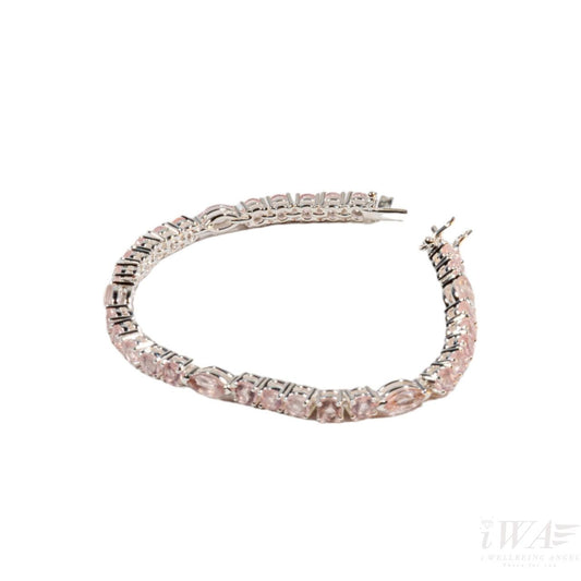 Rose Quartz Tennis gemstone bracelet