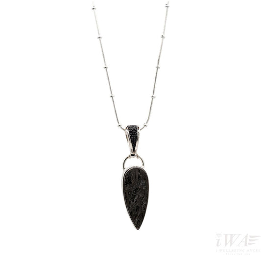 iWA's Shungite Pendant Silver Jewellery Drop Design