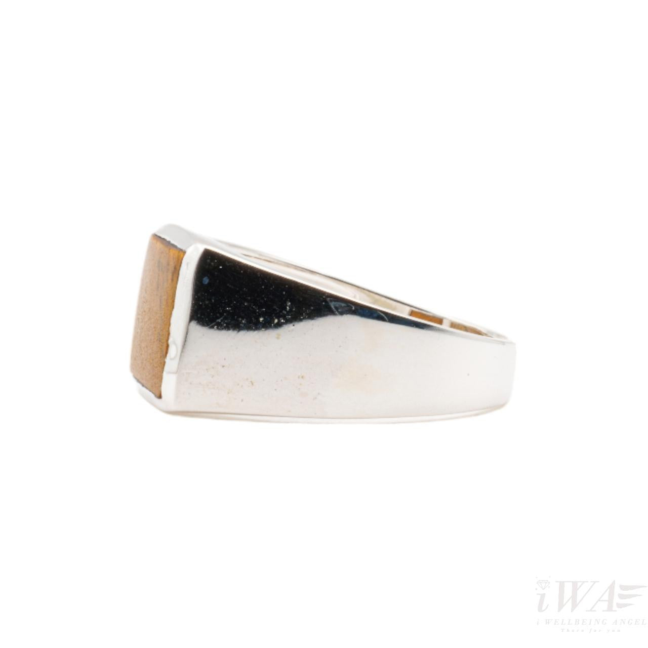 Tiger Eye Carre Ring Silver Jewellery