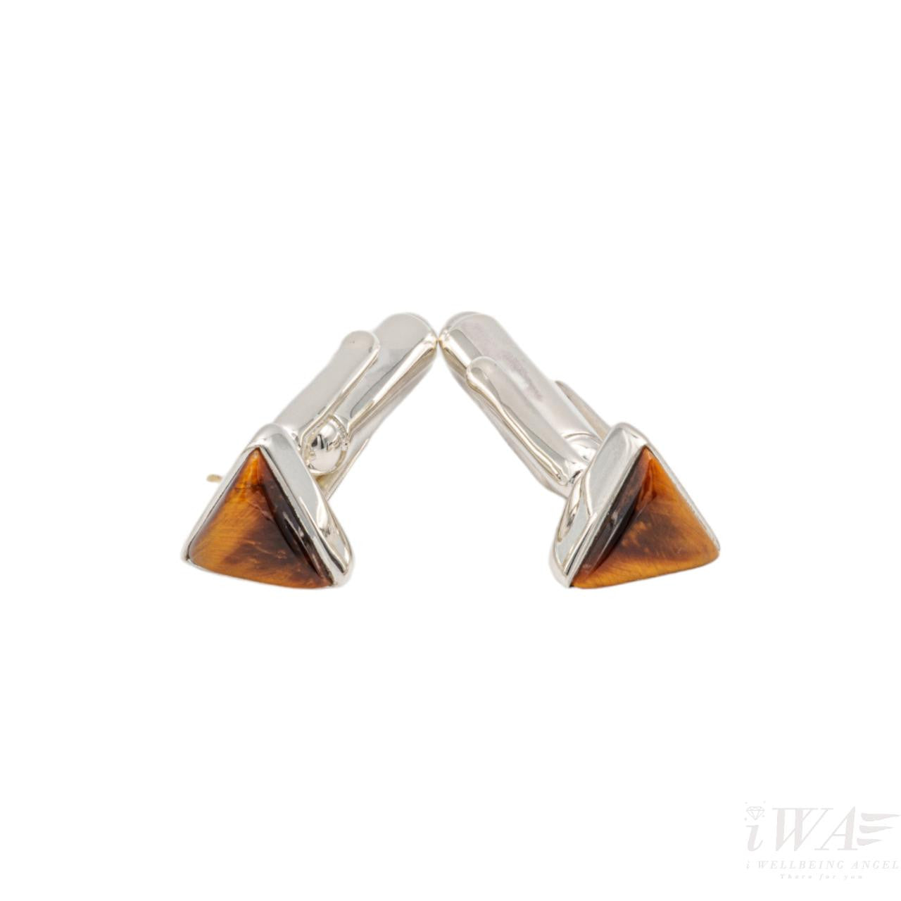 Tiger Eye Triangulus Cufflinks Silver Jewellery
