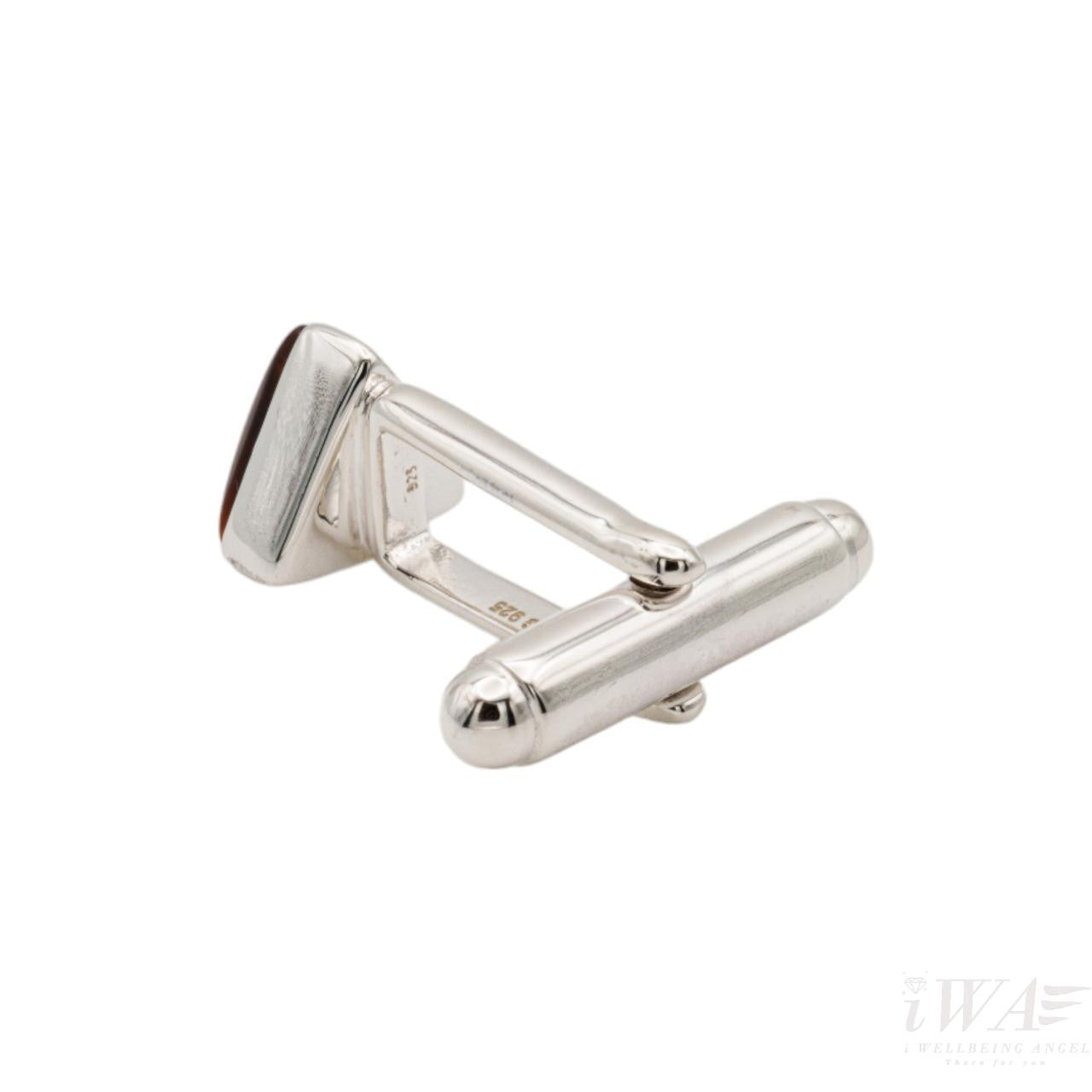 Tiger Eye Triangulus Cufflinks Silver Jewellery
